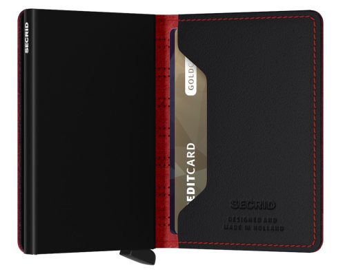 Secrid Slimwallet fuel black red automata kártyatartó 