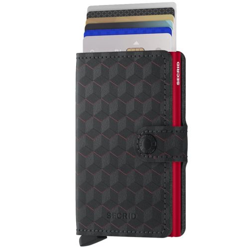 Secrid Miniwallet optical black red kártyatartó 