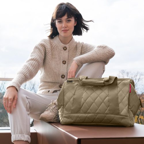 Reisenthel Allrounder M zöld steppelt utazótáska rhombus olive MS5046 