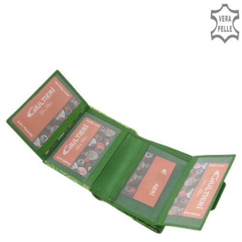 Giultieri HP120 zöld bőr női pénztárca