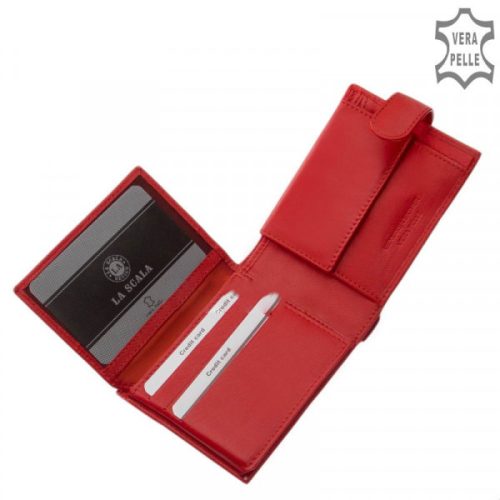 La Scala TGN1027/T piros bőr pénztárca