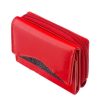 La Scala ANC36 piros fekete bőr női pénztárca