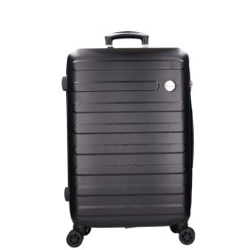 Benzi 5598 M fekete 4 kerekű közepes méretű bőrönd