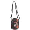 David Jones CM6685 fekete virágos női kicsi oldaltáska