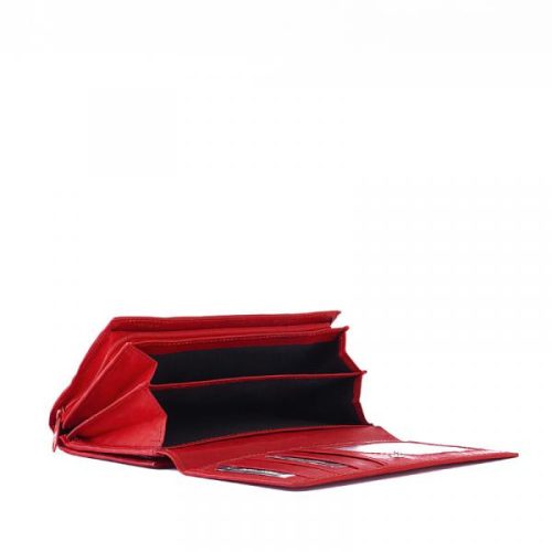 Sylvia Belmonte ADC35 piros hátul kártyatartós bőr női pénztárca