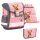 Belmil 403-13 rózsaszín szürke yorki kutyás lány iskolatáska, tornazsák és tolltartó
