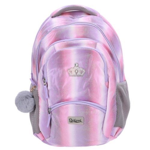 Rucksack 23R107F-07 rózsaszín koronás hátizsák