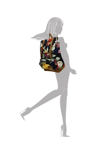 Enrico Benetti Santiago fekete virágos laptoptartós hátizsák 17" 46162 959 