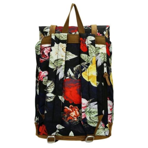 Enrico Benetti Santiago fekete virágos laptoptartós hátizsák 17" 46162 959 