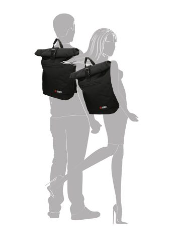 Enrico Benetti Amsterdam fekete rollup laptoptartós hátizsák 14" 54684 001