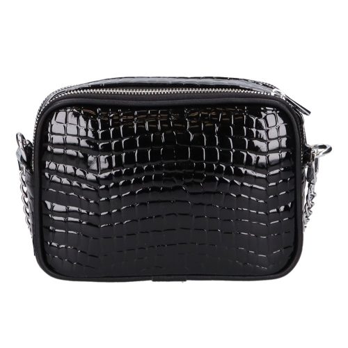 Karen 1548 bis fekete lakk rostbőr női oldaltáska