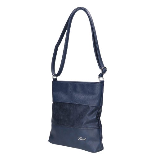 Karen N 099 kék rostbőr női válltáska