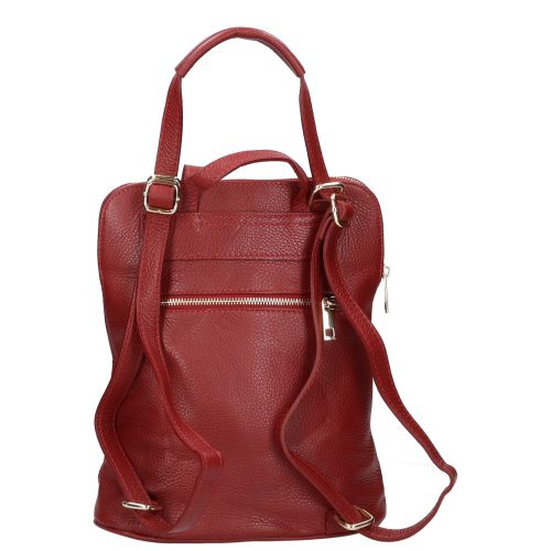 Olasz bőr 4443 bordó női hátizsák