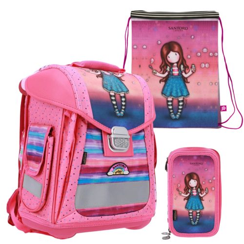 Santoro pink lányos iskolatáska szett