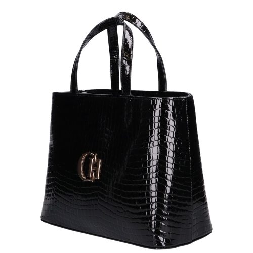 Chiara M 876 fekete lakk kroko táska