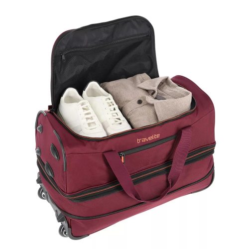 Travelite 96275-70 Basics S bordó 55 cm gurulós utazótáska 