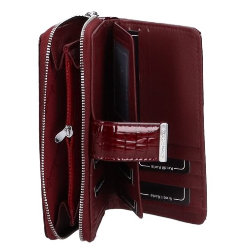 Jennifer Jones 5280-2 bordó bőr női pénztárca