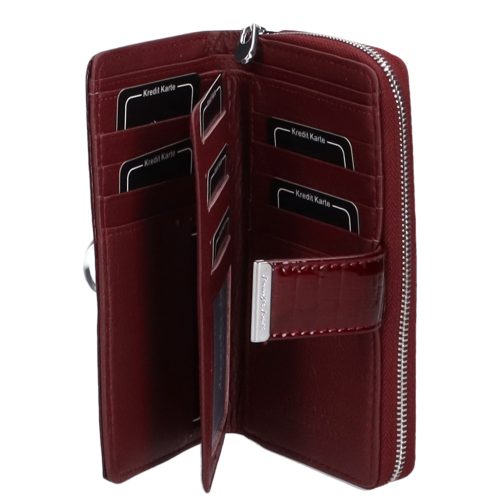 Jennifer Jones 5280-2 bordó bőr női pénztárca