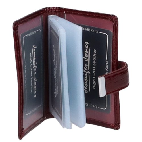 Jennifer Jones 5244 bordó bőr női kártyatartó