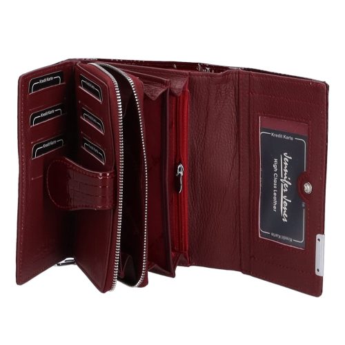 Jennifer Jones 5261-2 bordó lakk bőr pénztárca