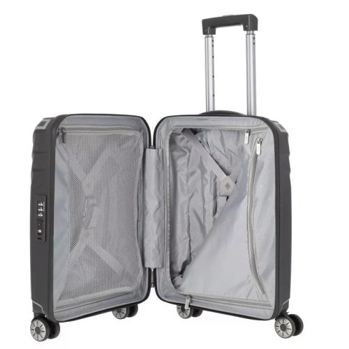 Travelite Elvaa S fekete kabin méretű prémium bőrönd