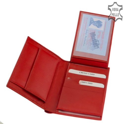 Sylvia Belmonte MGM06 piros női bőr irattartó pénztárca