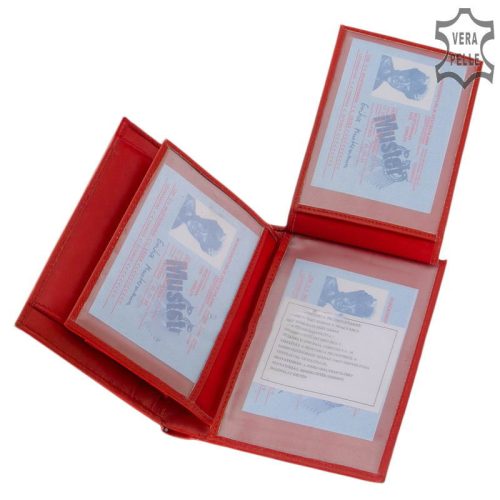 Sylvia Belmonte MGM06 piros női bőr irattartó pénztárca