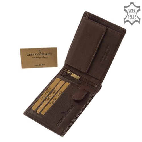 Green Deed GDH1021 barna bőr férfi pénztárca