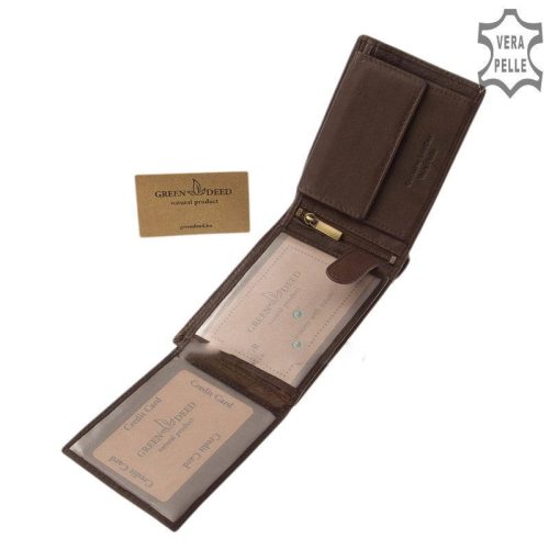 Green Deed GDH1021 barna bőr férfi pénztárca