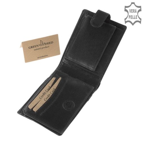 Green Deed PA09/T fekete bőr férfi pénztárca