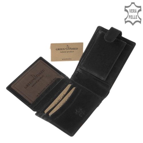 Green Deed PA09/T fekete bőr férfi pénztárca
