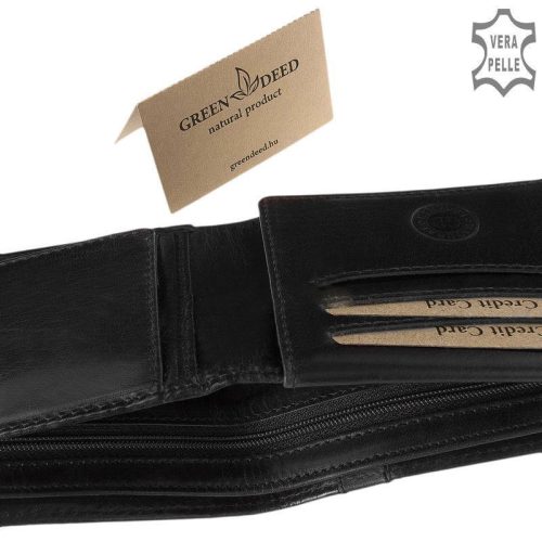 Green Deed PA09/T fekete bőr férfi pénztárca