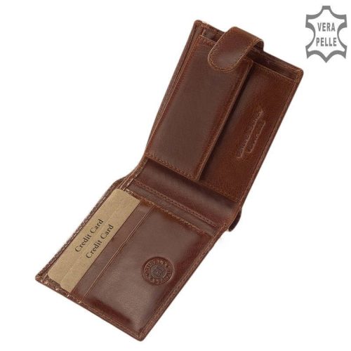 Green Deed PAV03/T-cognac bőr férfi pénztárca