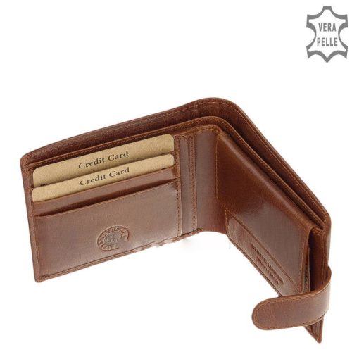 Green Deed PAV03/T-cognac bőr férfi pénztárca