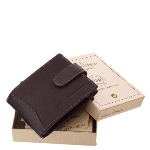 Green Deed ADL01/T fekete RFID védelemmel bőr férfi pénztárca