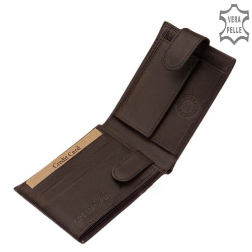 Green Deed SGR102/T-barna bőr férfi pénztárca