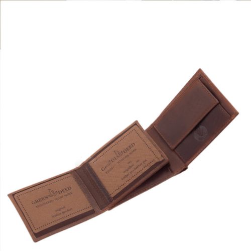 Green Deed DPB102 barna bőr férfi pénztárca