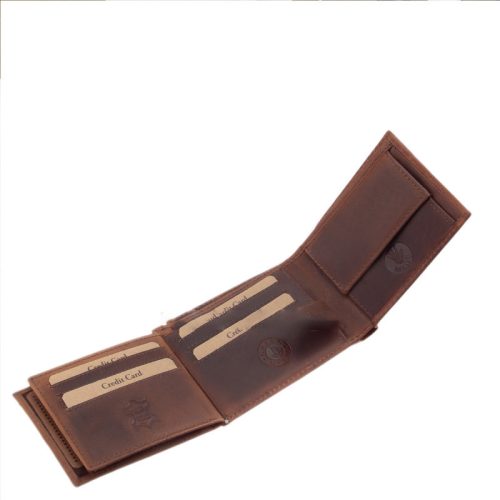 Green Deed DPB102 barna bőr férfi pénztárca