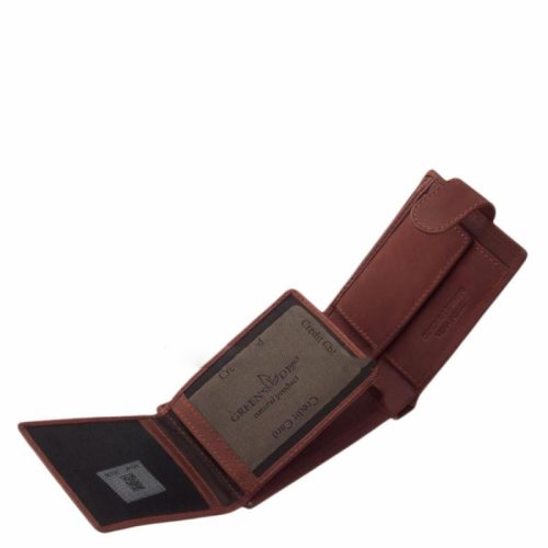 Green Deed ADL102/T-S. barna bőr férfi pénztárca