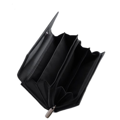 Sylvia Belmonte IM04 fekete virágos női pénztárca