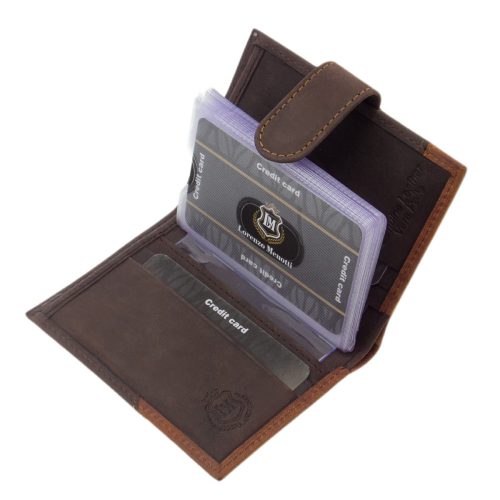 Lorenzo Menotti AFL2038/T barna férfi kártyatartó és pénztárca