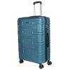 Benzi 5674 L kék 4 kerekű nagy méretű bőrönd