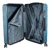 Benzi 5674 L kék 4 kerekű nagy méretű bőrönd