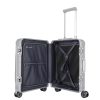 Travelite Next S+ ezüst laptoptartós kabin méretű bőrönd 