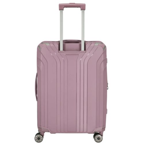 Travelite Elvaa M rose 4 kerekű bővíthető közepes méretű prémium bőrönd 