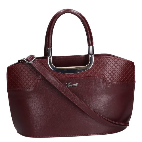 Karen 9079 bis bordó rostbőr női kézitáska