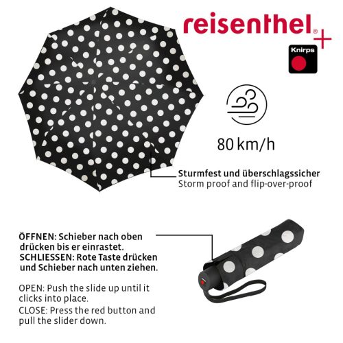 Reisenthel pocket classic Frame dots white esernyő RS7073