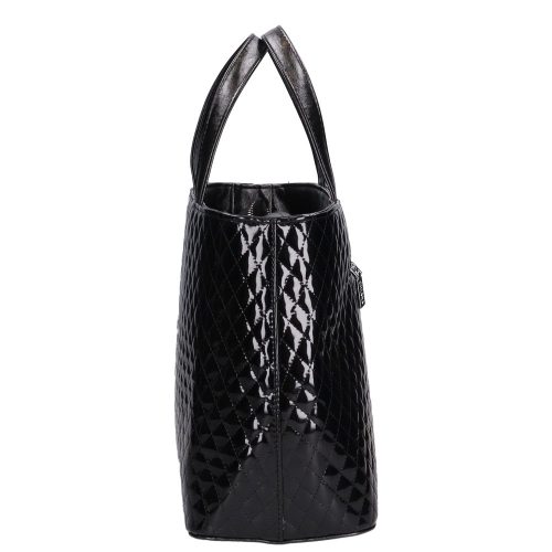 Chiara M 876 fekete lakk steppelt táska