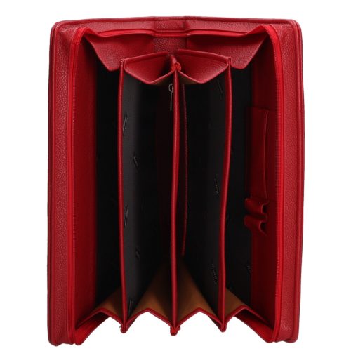 Mappa KAREN R 015 Piros rostbőr A4-es