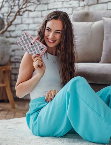 Vuch Rorry rózsaszín nagy pöttyös patentos pénztárca